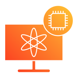 Quantum computing icon