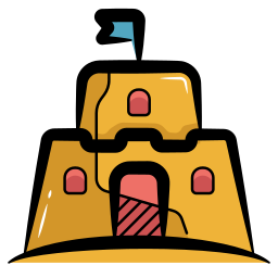 Sand castle icon