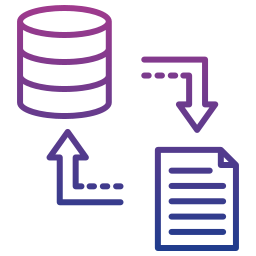 transformación de datos icono