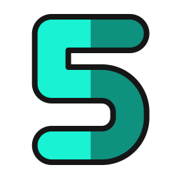 número 5 icono