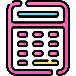 neonowy kalkulator ikona