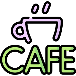 Neon cafe icon