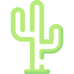 Neon cactus icon