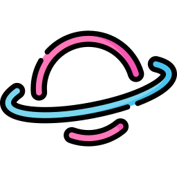 Neon planet icon