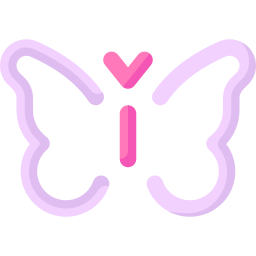 neonowy motyl ikona