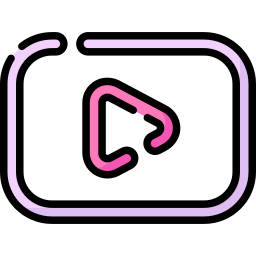 Neon video icon