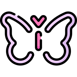 neonowy motyl ikona