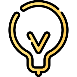 Neon light bulb icon