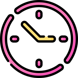 orologio al neon icona