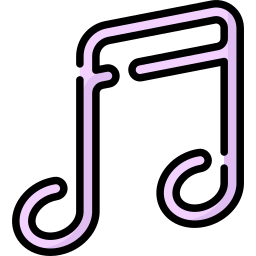 Neon music icon