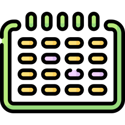 neon kalender icoon