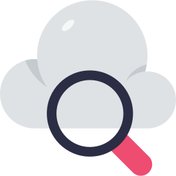 Search service in cloud icon