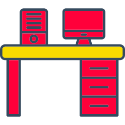 escritorio de oficina icono