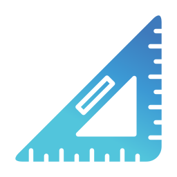 Square ruler icon