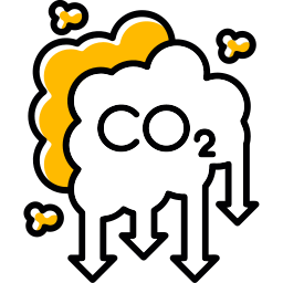 la contaminación del aire icono