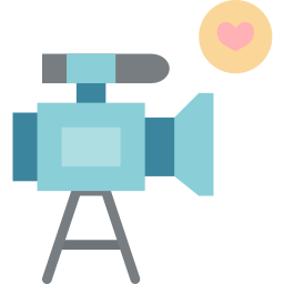 telecamera cinematografica icona