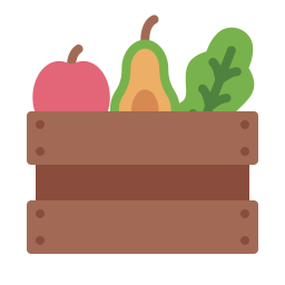 caja de verduras icono