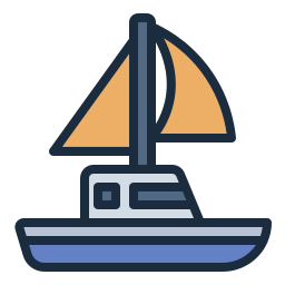 Sail boat icon