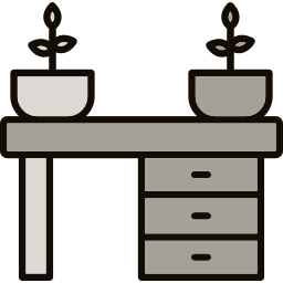 Office desk icon