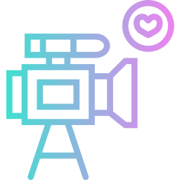 telecamera cinematografica icona