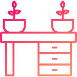 Office desk icon