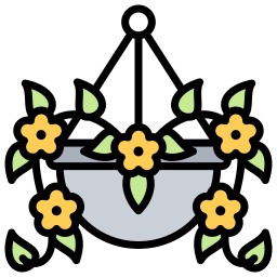 cesta colgante icono
