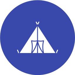 tenda da campeggio icona