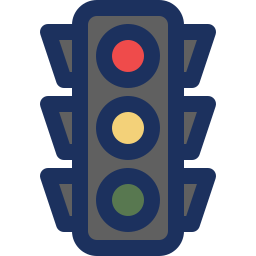 Traffic control lights icon