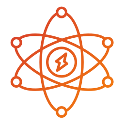 energía atómica icono