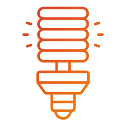 Fluorescent bulb icon