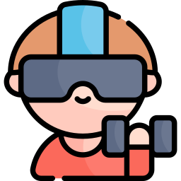 Virtual reality fitness icon