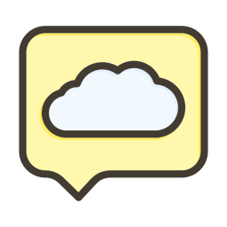 mensajería en la nube icono