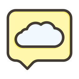 Cloud messaging icon