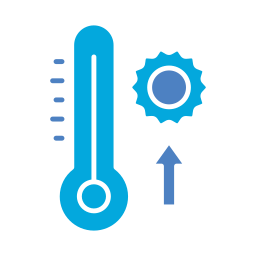 High temperature icon