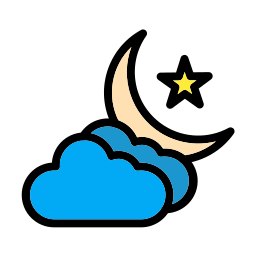 nuit nuageuse Icône