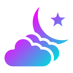 bewolkte nacht icoon