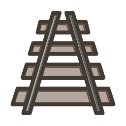 vías del tren icono