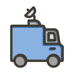 furgoneta de noticias icono