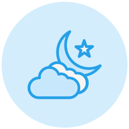 notte nuvolosa icona