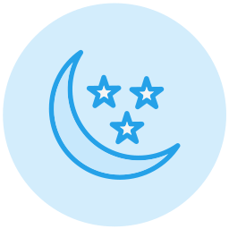 Moon and stars icon