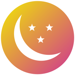 Moon and stars icon