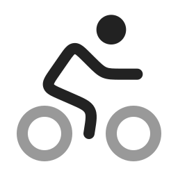 montar en bicicleta icono