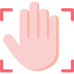 digitalização da palma da mão Ícone