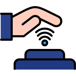 scannen met de handpalm icoon