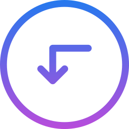 Down left arrow icon