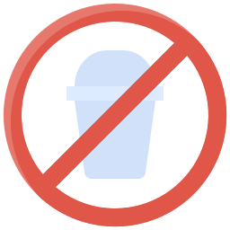 No coffee cups icon