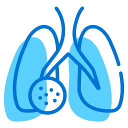 virus de los pulmones icono