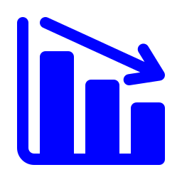 Chart down icon
