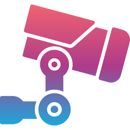 telecamera a circuito chiuso icona