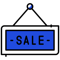 Sale sign board icon